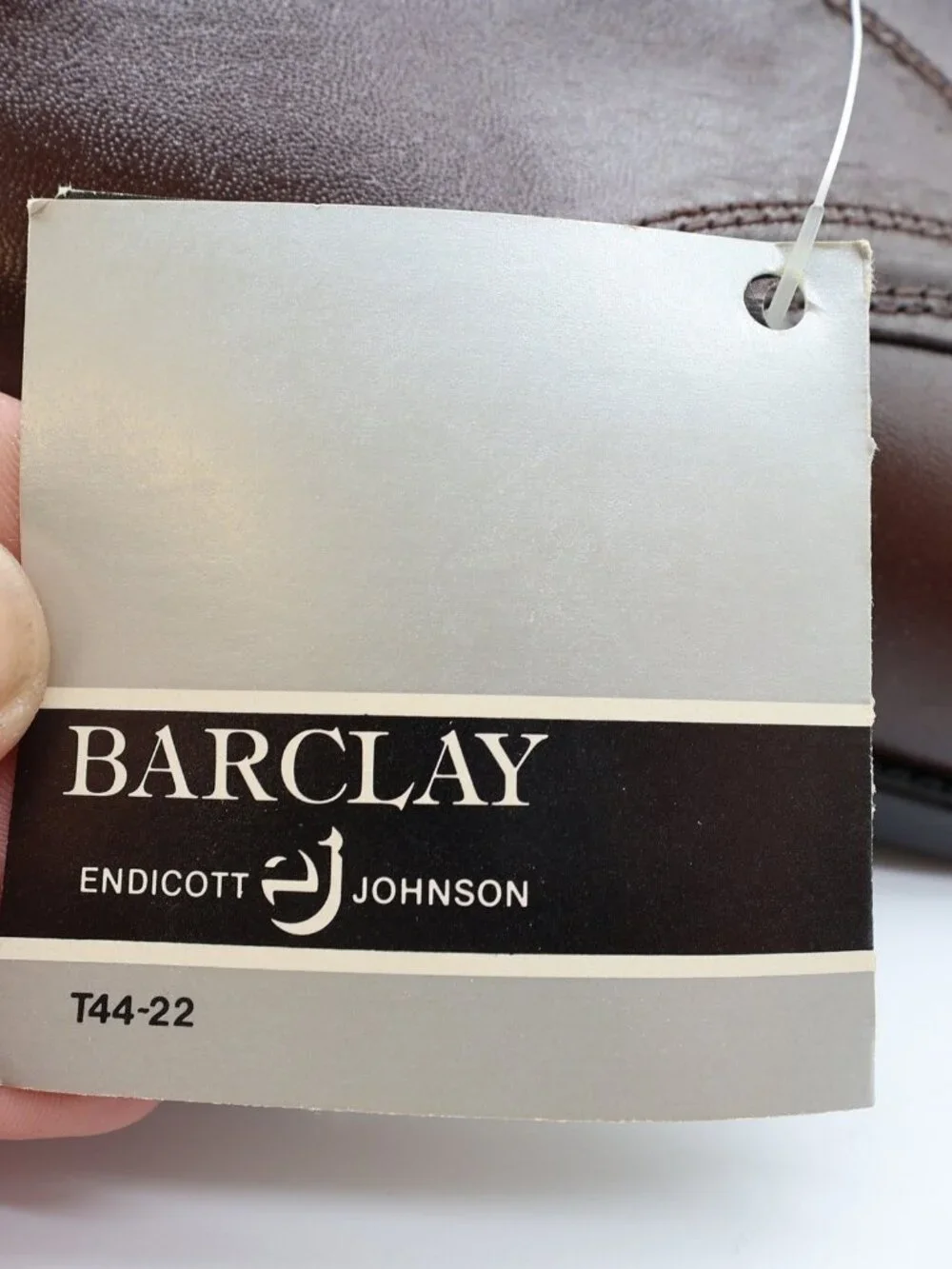 Barclay Men's 11 EEE Brown Leather Derby Shoes Made in USA NOS 80s